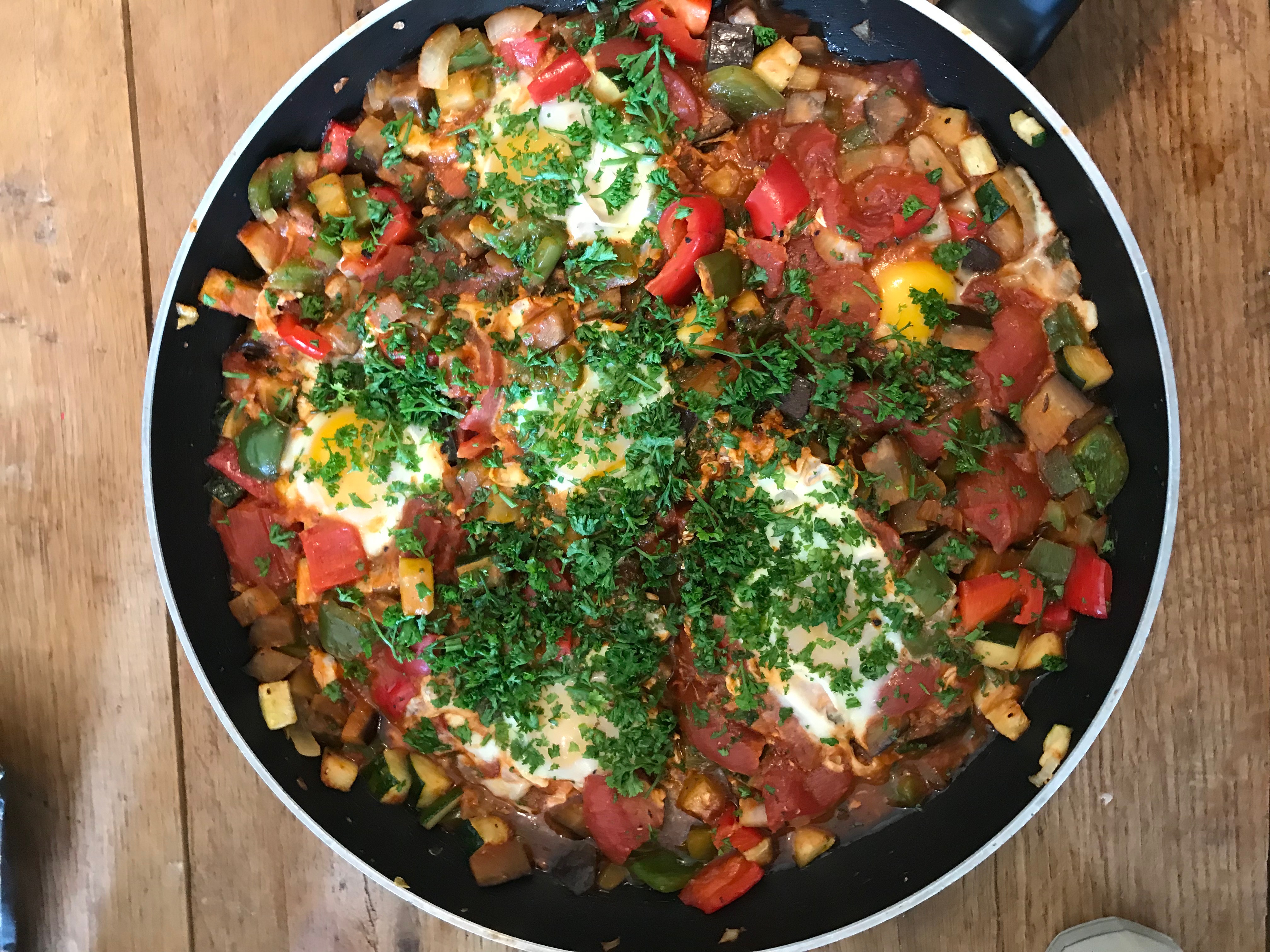 Shakshuka eiergerecht uit het midden oosten
