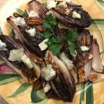 Radicchio uit de gril pan met gorgonzola