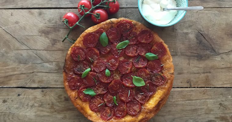 Tarte tatin van tomaat