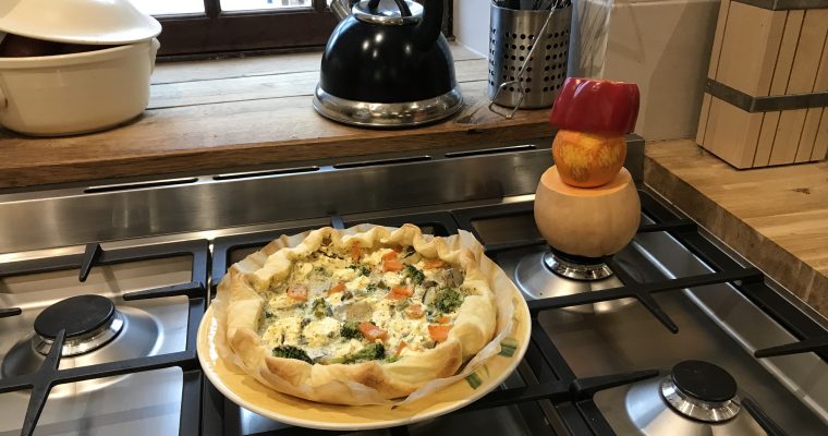 Hartige taart met broccoli feta en aardpeer