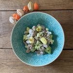 gnocchi romanesco paddenstoelen met gorgonzola en pesto